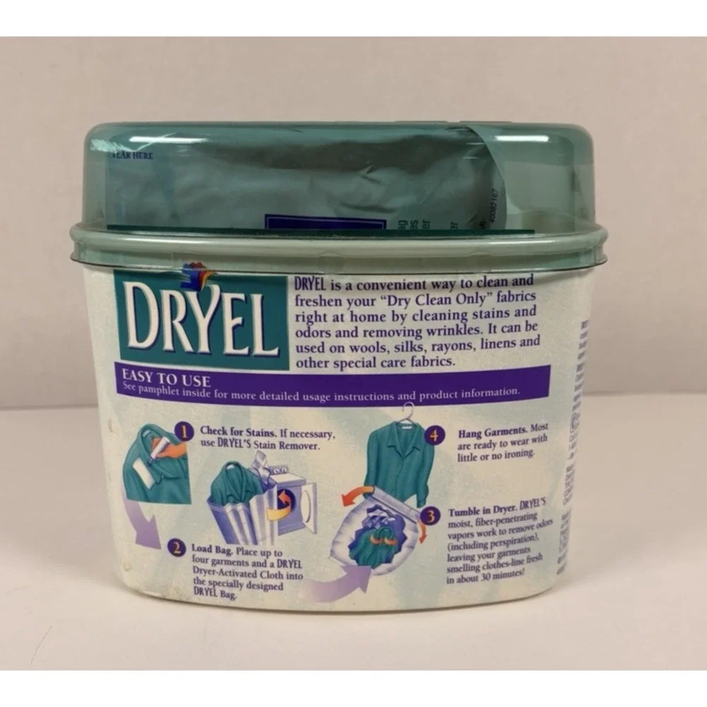 Dryel Original At Home Dry Cleaning Kit Fabric Care Vintage